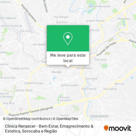 Clinica Renascer - Bem Estar, Emagrecimento & Estetica mapa
