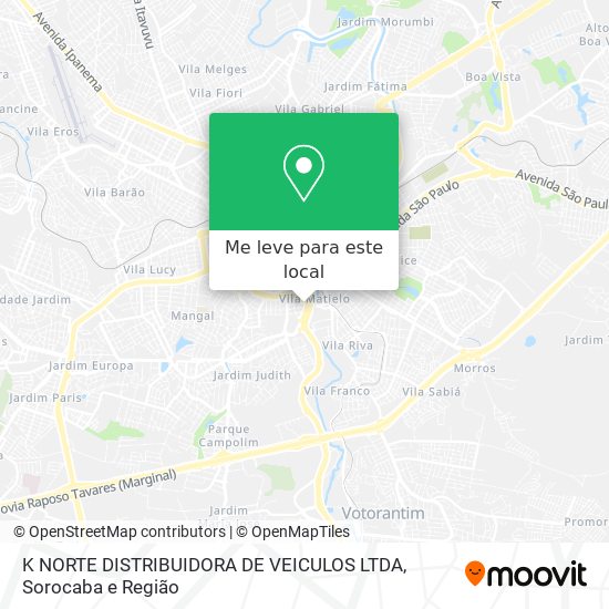 K NORTE DISTRIBUIDORA DE VEICULOS LTDA mapa