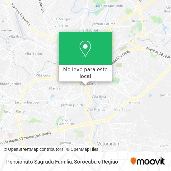 Pensionato Sagrada Família mapa