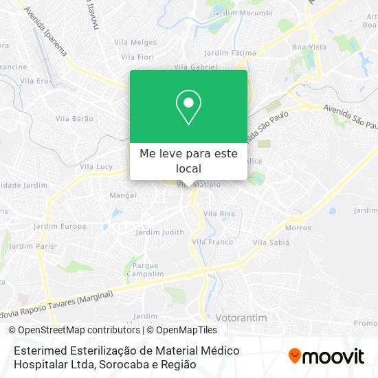 Esterimed Esterilização de Material Médico Hospitalar Ltda mapa