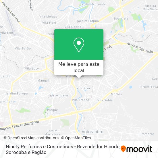 Ninety Perfumes e Cosméticos - Revendedor Hinode mapa