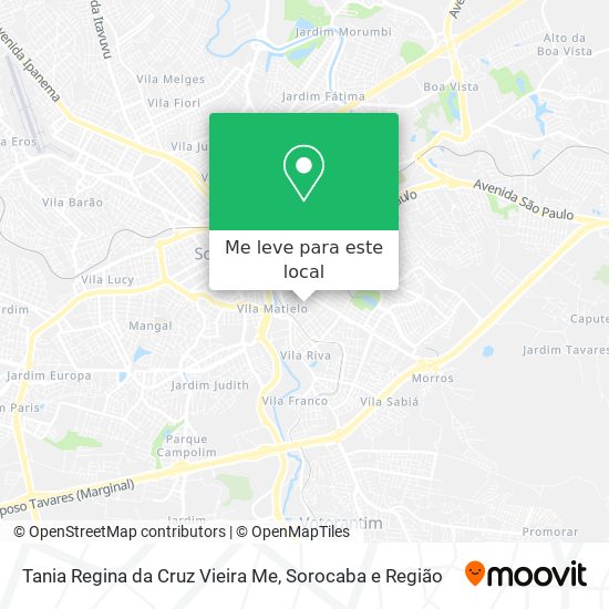 Tania Regina da Cruz Vieira Me mapa