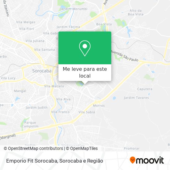 Emporio Fit Sorocaba mapa