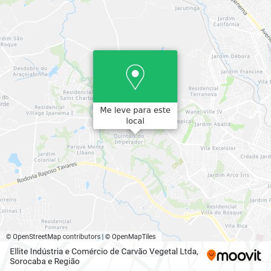 Ellite Indústria e Comércio de Carvão Vegetal Ltda mapa