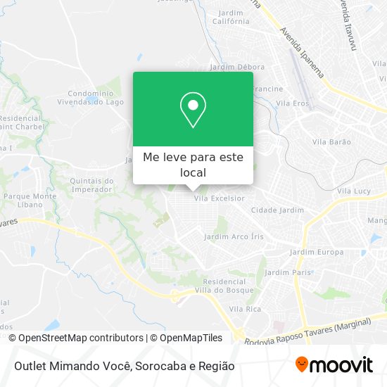 Outlet Mimando Você mapa