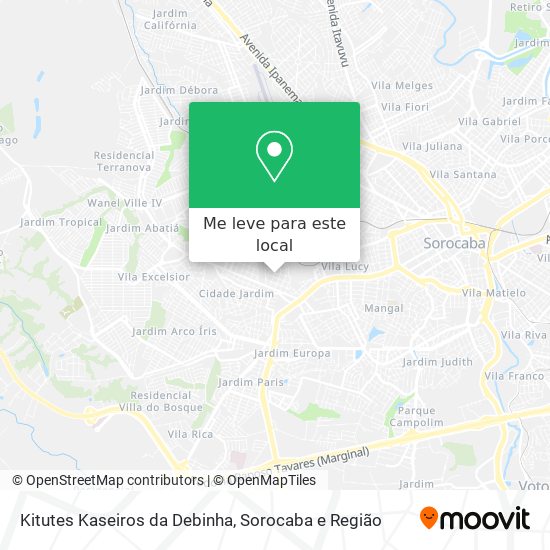 Kitutes Kaseiros da Debinha mapa