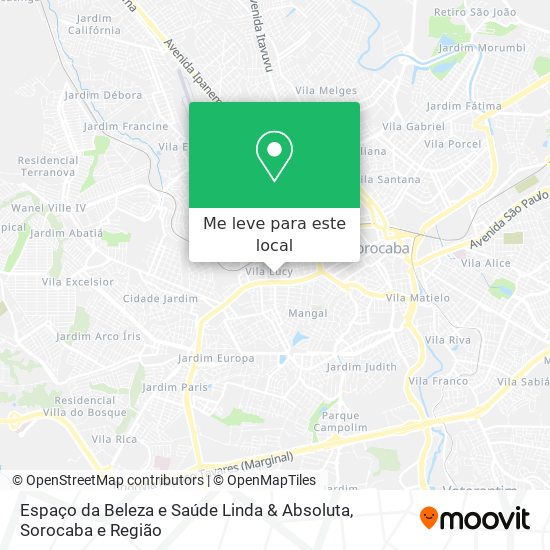 Espaço da Beleza e Saúde Linda & Absoluta mapa