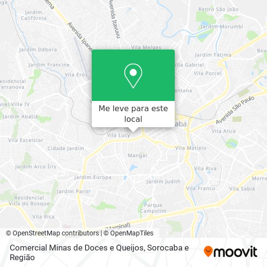 Comercial Minas de Doces e Queijos mapa