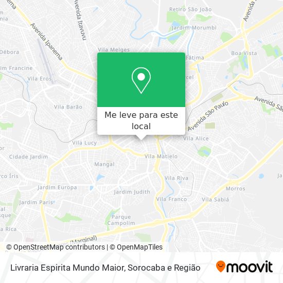 Livraria Espirita Mundo Maior mapa