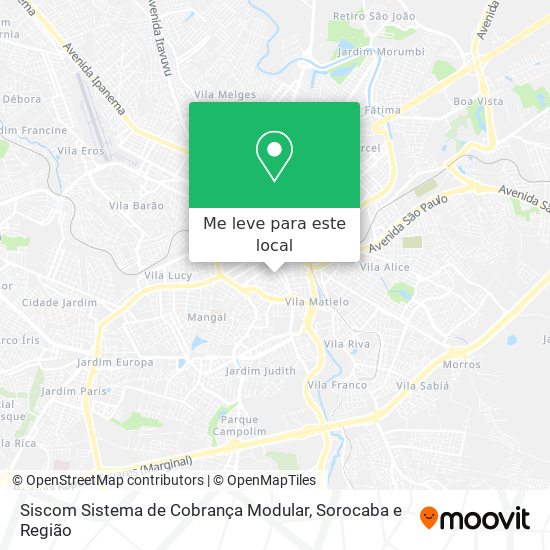 Siscom Sistema de Cobrança Modular mapa