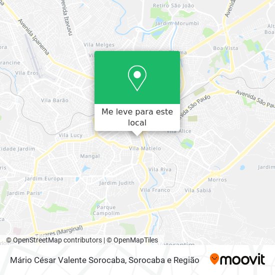 Mário César Valente Sorocaba mapa