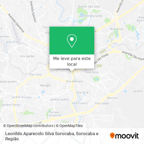 Leonildo Aparecido Silva Sorocaba mapa