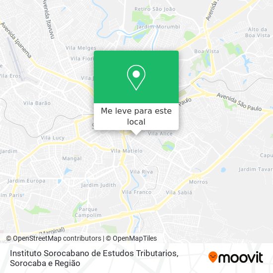 Instituto Sorocabano de Estudos Tributarios mapa
