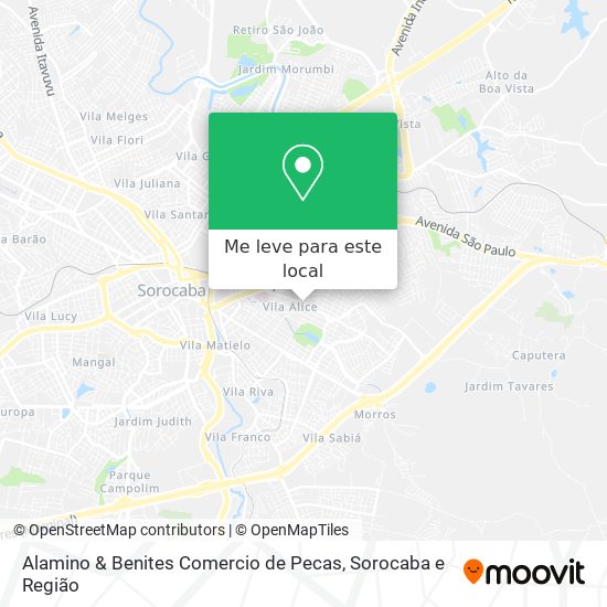 Alamino & Benites Comercio de Pecas mapa