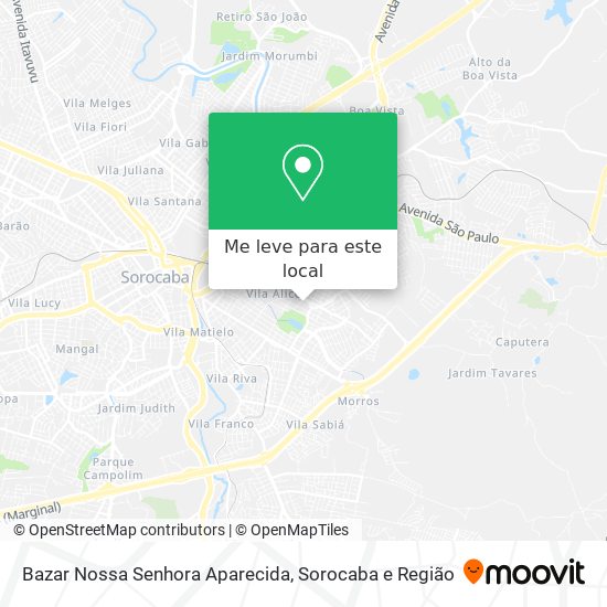 Bazar Nossa Senhora Aparecida mapa