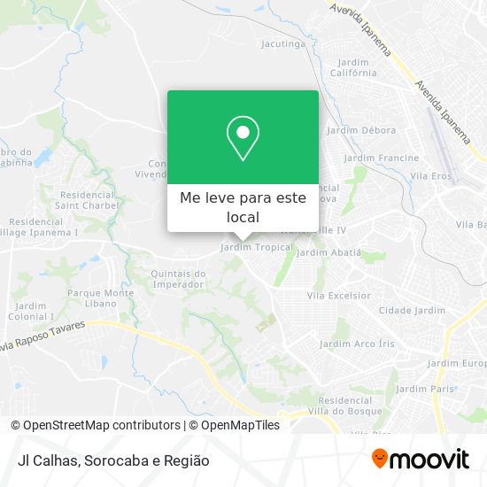 Jl Calhas mapa