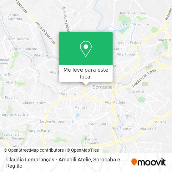 Claudia Lembranças - Amabili Ateliê mapa