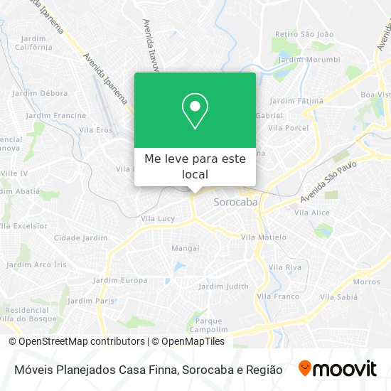 Móveis Planejados Casa Finna mapa