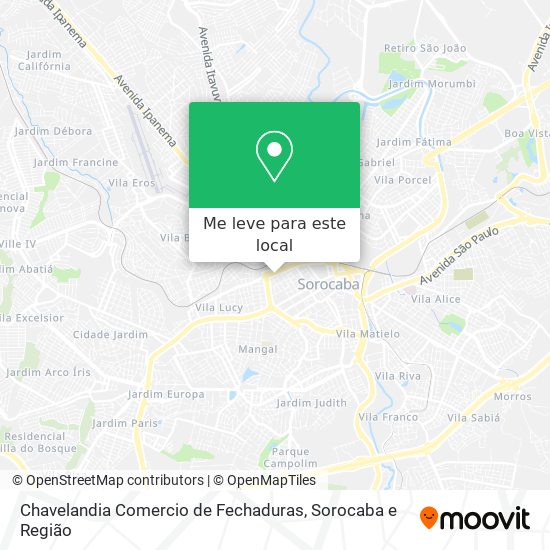 Chavelandia Comercio de Fechaduras mapa