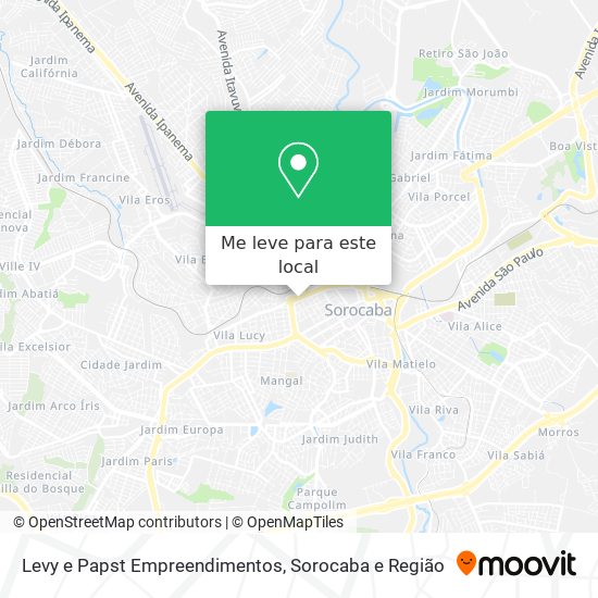 Levy e Papst Empreendimentos mapa