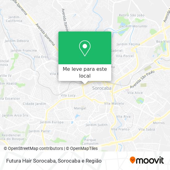 Futura Hair Sorocaba mapa