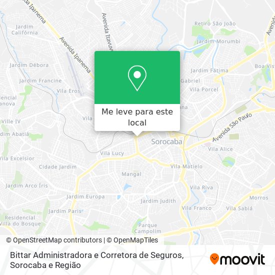 Bittar Administradora e Corretora de Seguros mapa