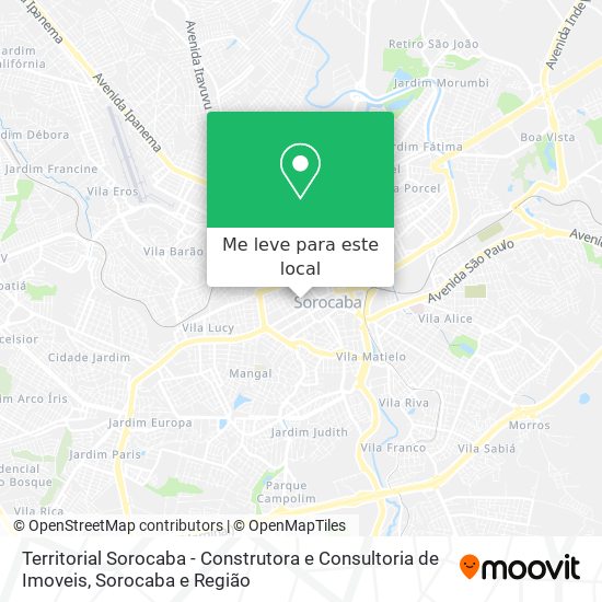 Territorial Sorocaba - Construtora e Consultoria de Imoveis mapa