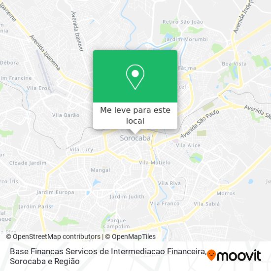 Base Financas Servicos de Intermediacao Financeira mapa