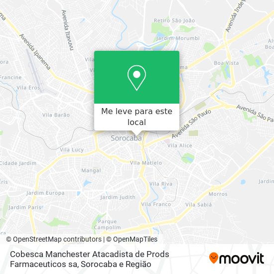 Cobesca Manchester Atacadista de Prods Farmaceuticos sa mapa