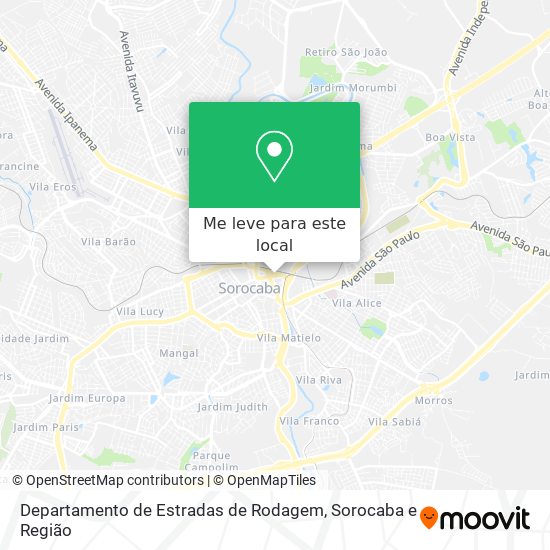 Departamento de Estradas de Rodagem mapa