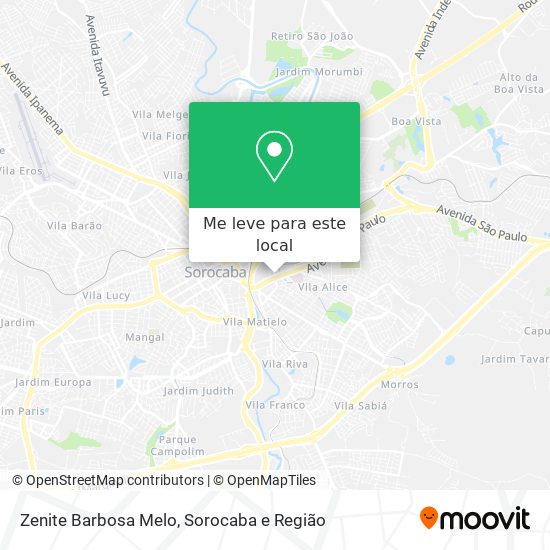 Zenite Barbosa Melo mapa