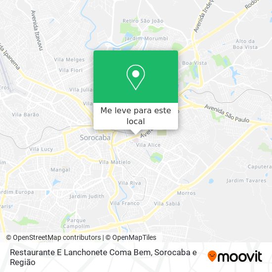 Restaurante E Lanchonete Coma Bem mapa