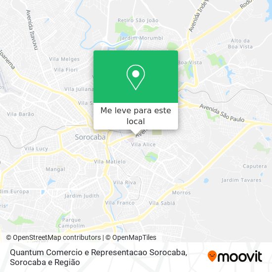 Quantum Comercio e Representacao Sorocaba mapa