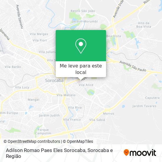 Adilson Romao Paes Eles Sorocaba mapa