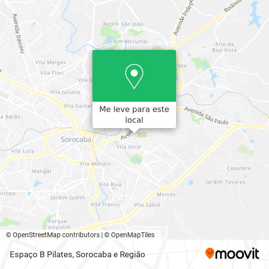 Espaço B Pilates mapa