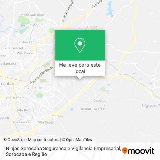 Ninjas Sorocaba Seguranca e Vigilancia Empresarial mapa