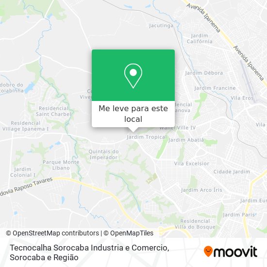 Tecnocalha Sorocaba Industria e Comercio mapa