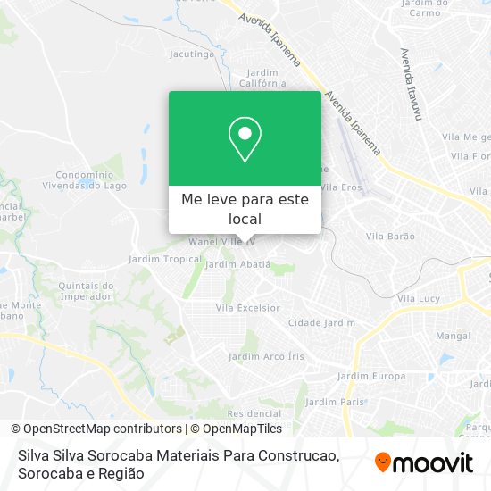 Silva Silva Sorocaba Materiais Para Construcao mapa