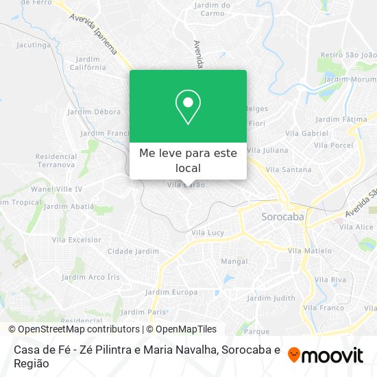 Casa de Fé - Zé Pilintra e Maria Navalha mapa