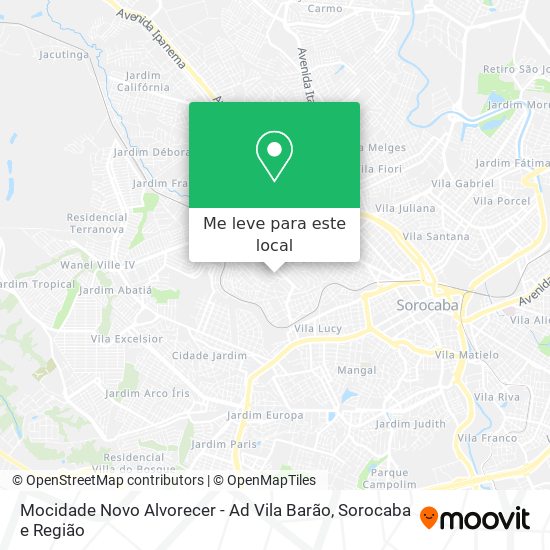 Mocidade Novo Alvorecer - Ad Vila Barão mapa