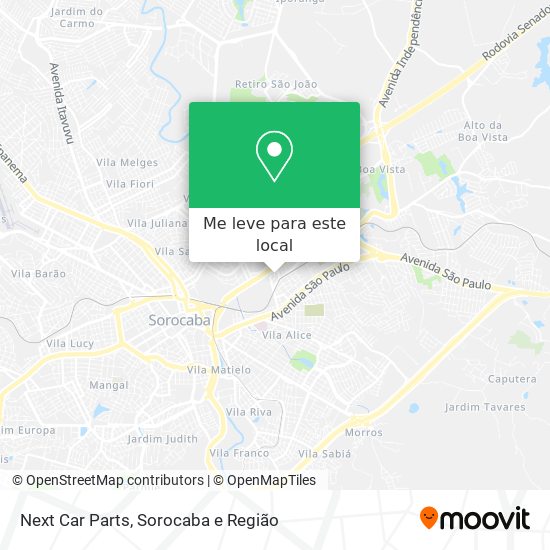 Next Car Parts mapa