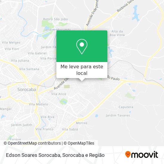 Edson Soares Sorocaba mapa