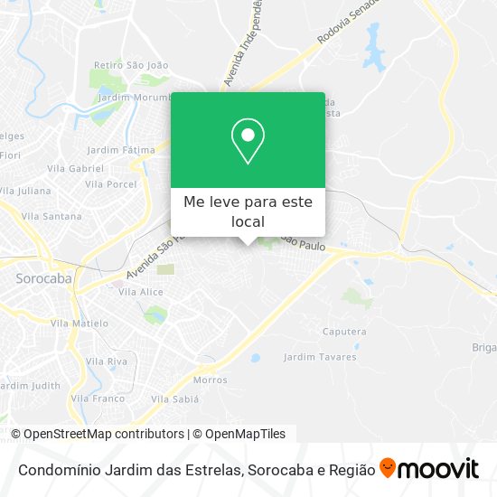 Condomínio Jardim das Estrelas mapa