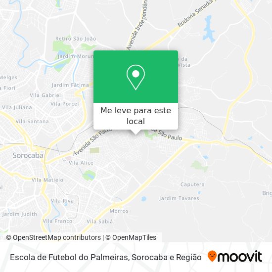 Escola de Futebol do Palmeiras mapa
