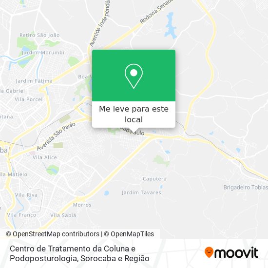 Centro de Tratamento da Coluna e Podoposturologia mapa