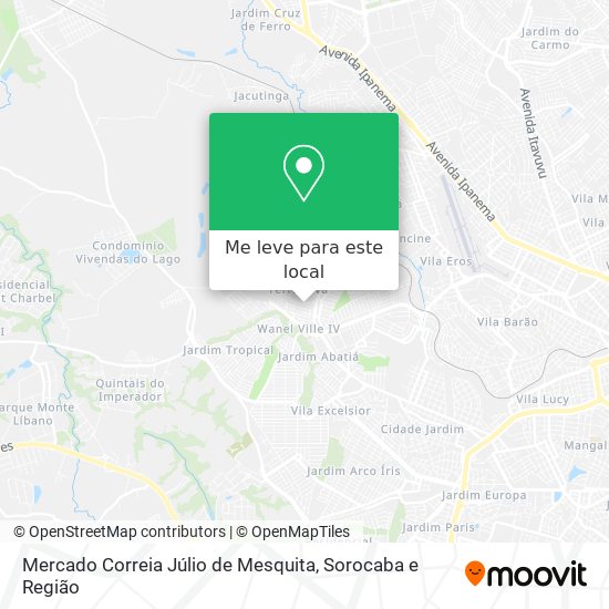 Mercado Correia Júlio de Mesquita mapa