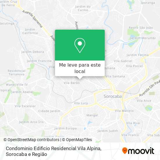 Condominio Edificio Residencial Vila Alpina mapa