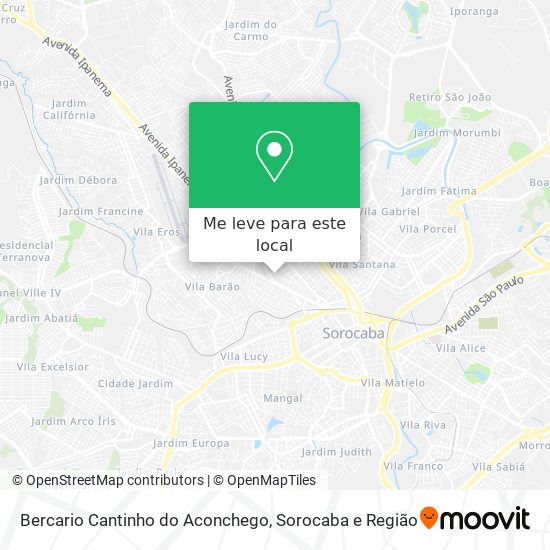 Bercario Cantinho do Aconchego mapa