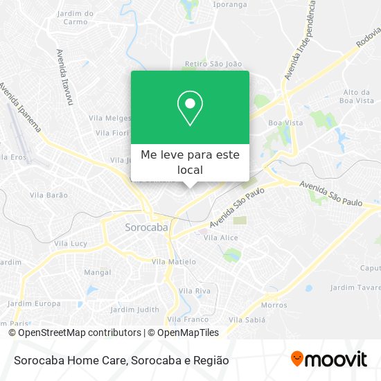 Sorocaba Home Care mapa