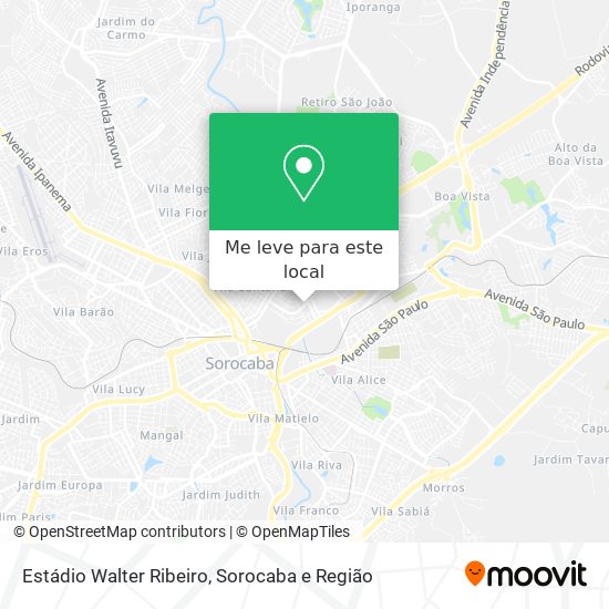 Estádio Walter Ribeiro mapa